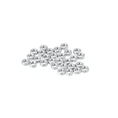 Harfington Uxcell M1.6  Metric 304 Stainless Steel Hexagon Hex Nut Silver Tone 25pcs