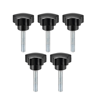 Harfington Uxcell 5 Pack Star Knobs Grips Male Thread  Steel Zinc Stud Replacement PP