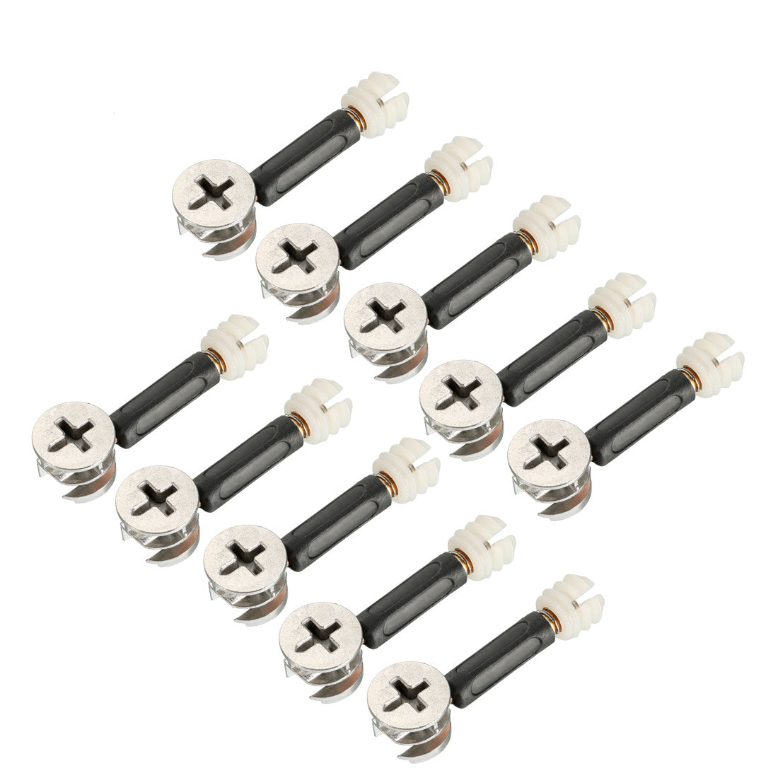 uxcell Uxcell 10 Sets Furniture Connecting 15mm OD Cam Fitting with Dowel Pre-inserted Nut