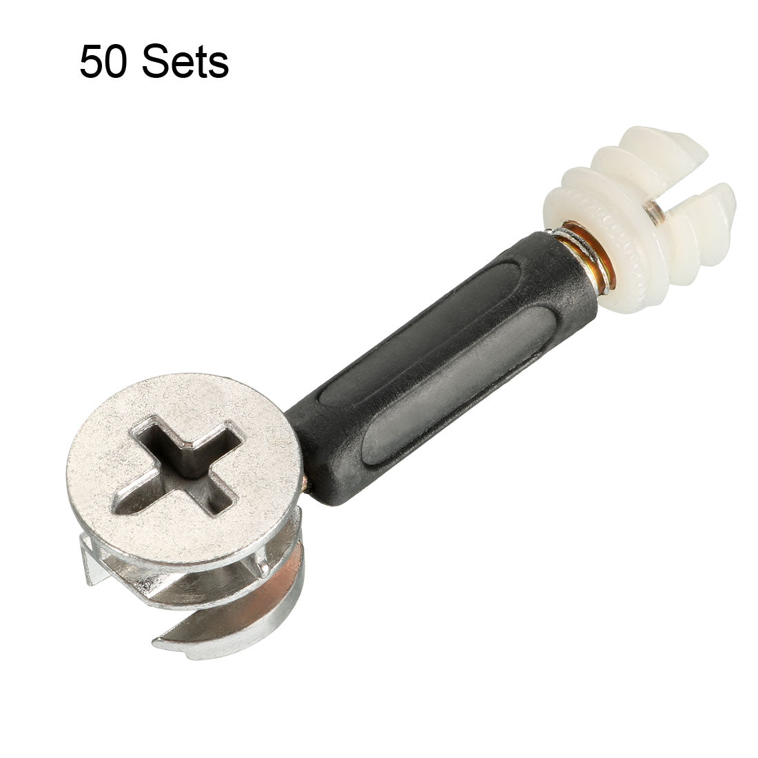 uxcell Uxcell 50 Sets Furniture Connecting 15mm OD Cam Fitting with Dowel Pre-inserted Nut