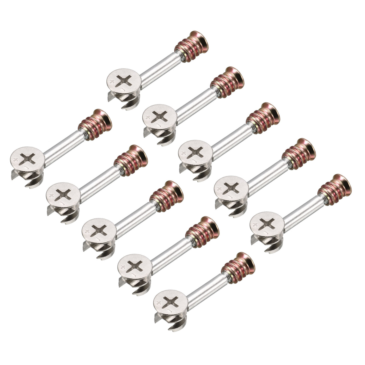 uxcell Uxcell 10 Sets Furniture Connecting 15mm OD Cam Self-tapping Fitting with Dowel Nut