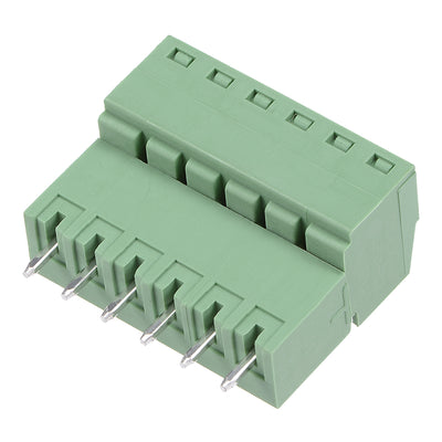 Harfington Uxcell 4 Pairs 3.81mm Pitch 6Pin Pluggable Terminal Block Connector Male and Female for PCB