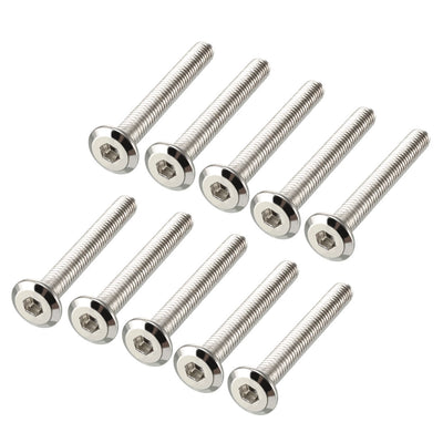 Harfington Carbon Steel Nickel Plated Silver Tone Furniture Bolts