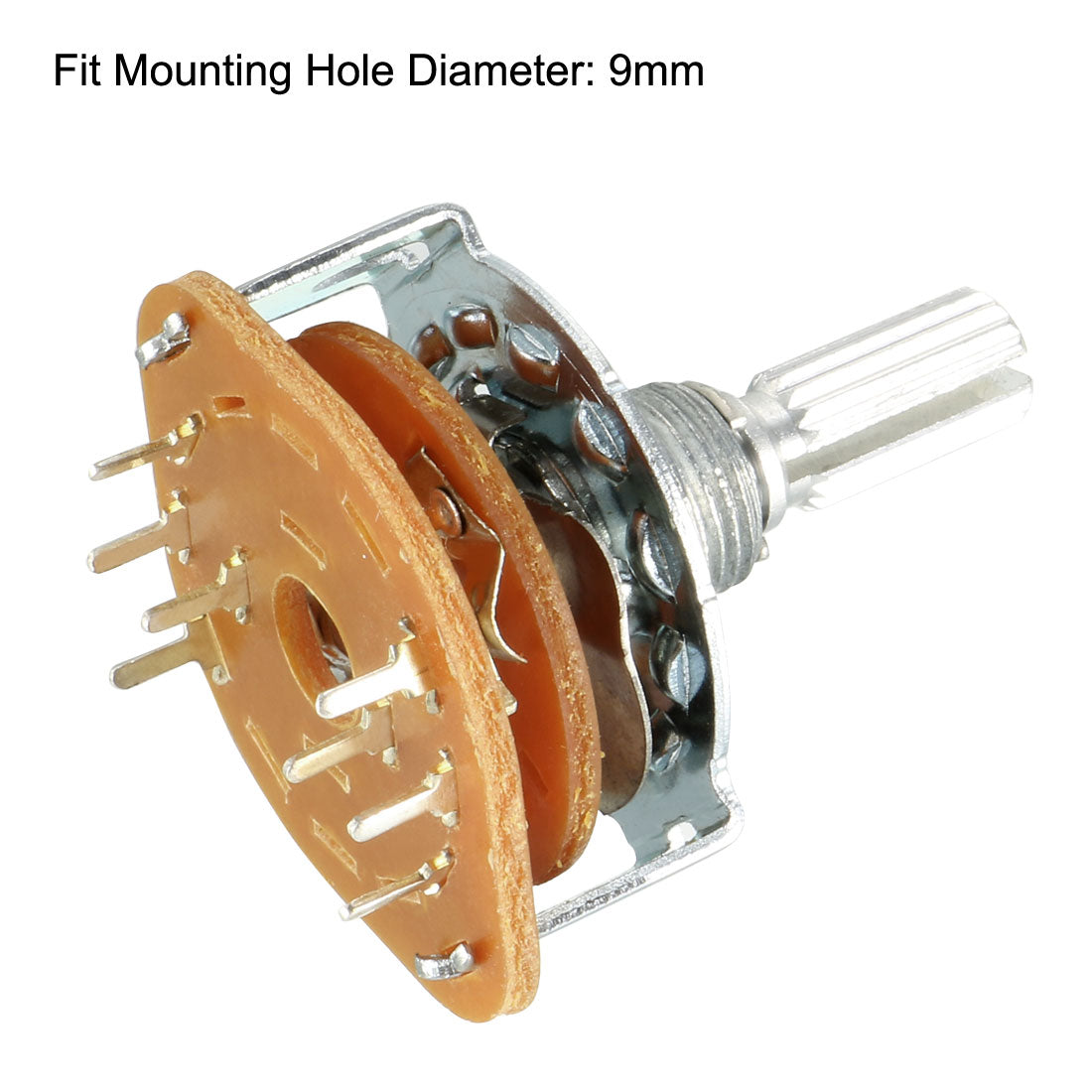 sourcing map 2P3T 2 Pole 3 Posizione 1 Deck Band Channel Rotary Switch Selector con manopola in plastica sourcing map 2P3T 2 Pole 3 Posizione 1 Deck Band Channel Rotary Switch Selector con manopola in plastica