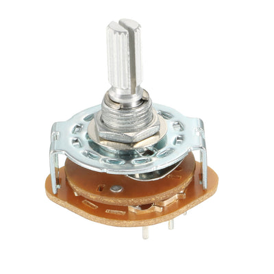 uxcell Uxcell 2P3T 2 Pole 3 Position Selectable Single Deck Band Channel Rotary Switch Selector