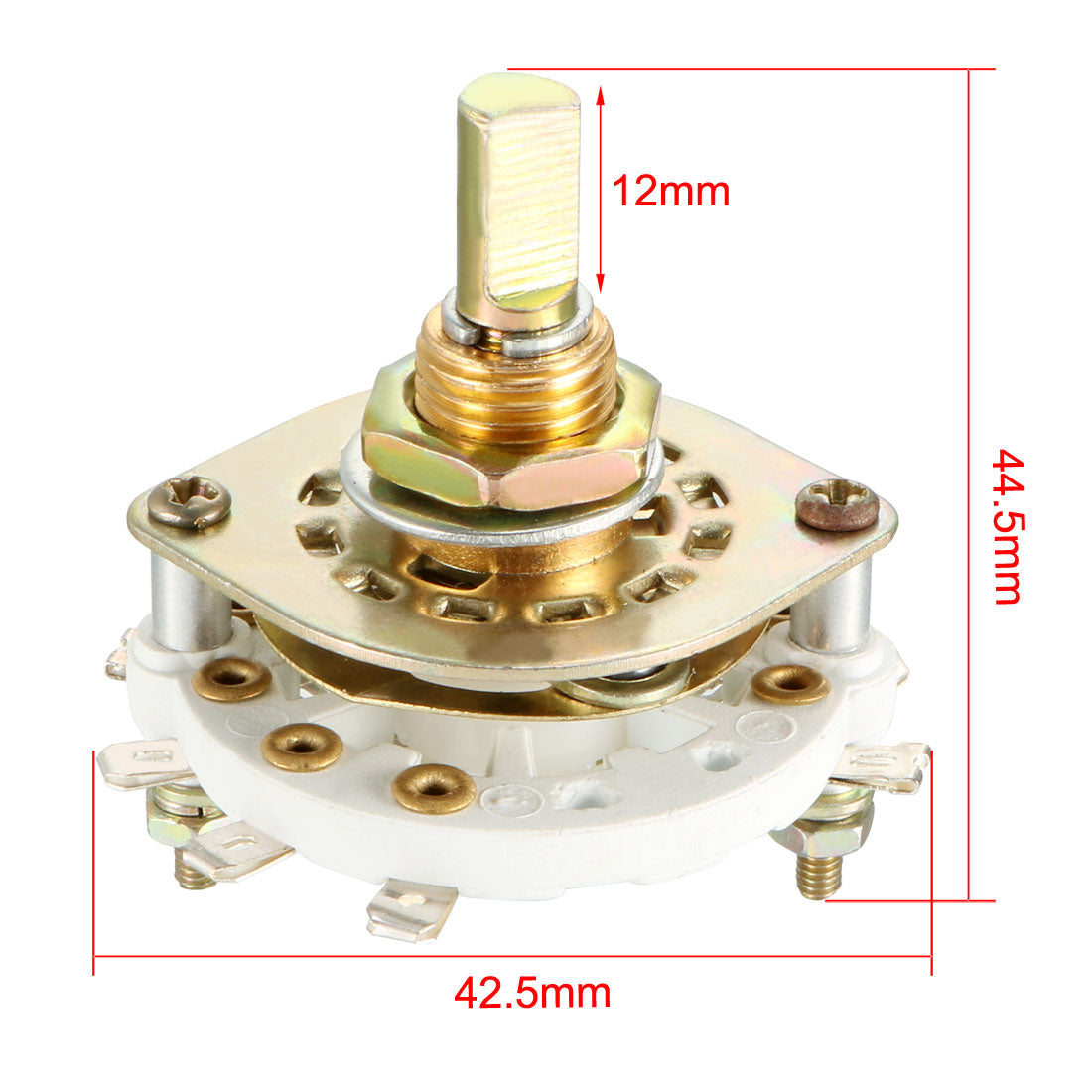 uxcell Uxcell 2P3T 2 Pole 3 Throw Single Deck Band Channel Rotary Switch Selector with Plastic Knob