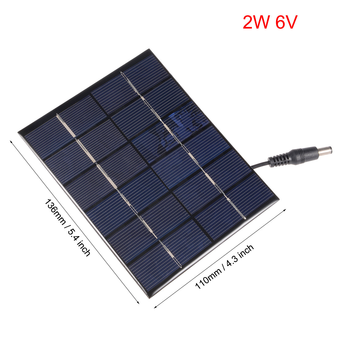 uxcell Uxcell 2W 6V Small Solar Panel Module DIY Polysilicon with 250mm Wire