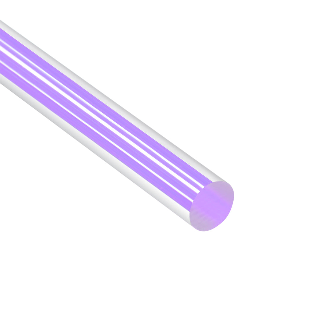 uxcell Uxcell 8mmx250mm Straight Light Purple Line Solid Acrylic Round Rod PMMA Bar 2pcs