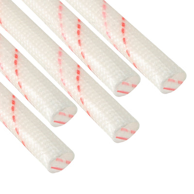 Harfington Uxcell Fiberglass Sleeve 4mm I.D. PVC Insulation Tubing 1500V Tube Adjustable Sleeving Pipe 125 Degree Centigrade Cable Wrap Wire 910mm 2.99ft 5Pcs