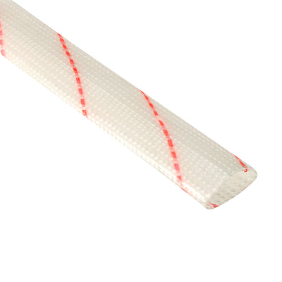 Harfington Uxcell Fiberglass Sleeve 10mm I.D. PVC Insulation Tubing 1500V Tube Adjustable Sleeving Pipe 125 Degree Centigrade Cable Wrap Wire 885mm 2.9ft White and Red