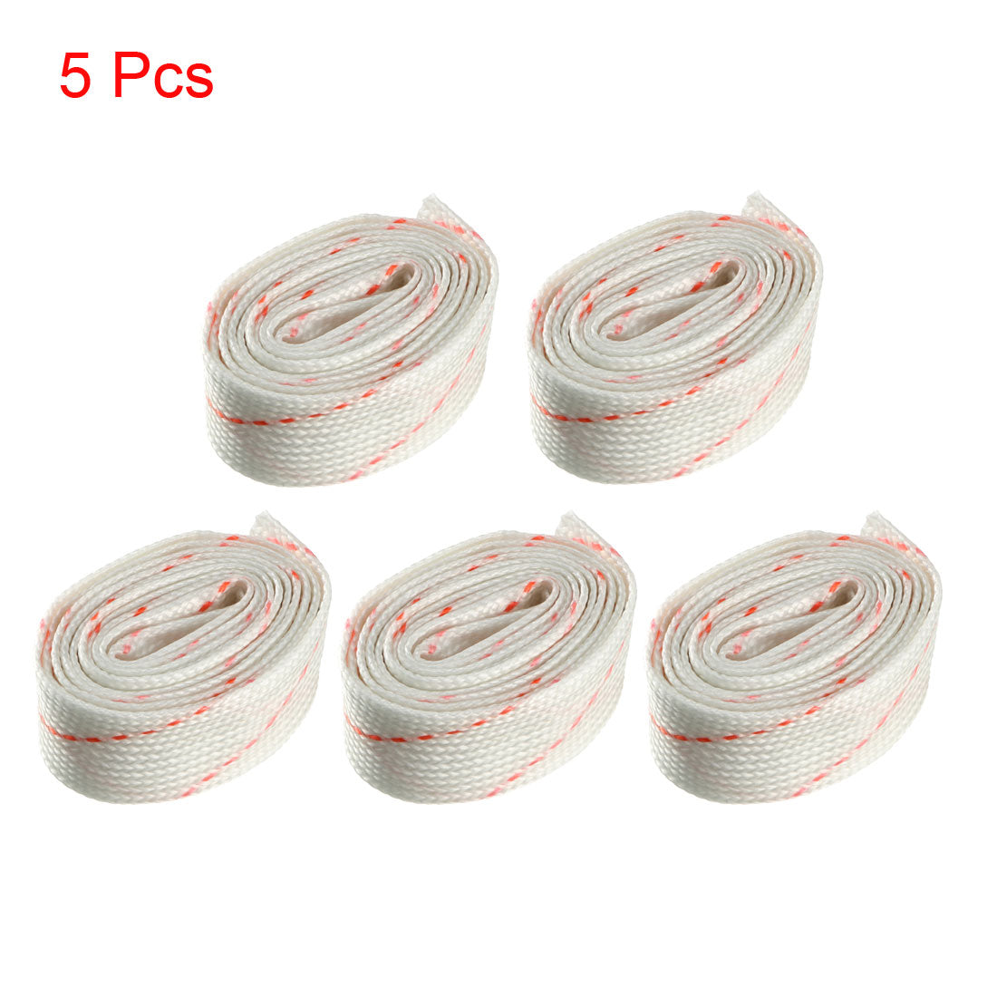 uxcell Uxcell Fiberglass Sleeve 10mm I.D. PVC Insulation Tubing 1500V Tube Adjustable Sleeving Pipe 125 Degree Centigrade Cable Wrap Wire 735mm 2.41ft 5Pcs