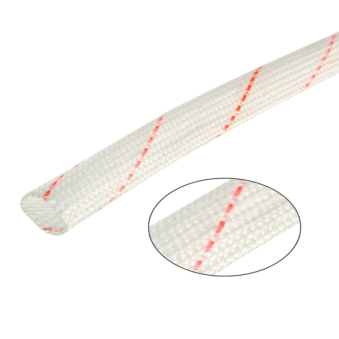 uxcell Uxcell Fiberglass Sleeve 10mm I.D. PVC Insulation Tubing 1500V Tube Adjustable Sleeving Pipe 125 Degree Centigrade Cable Wrap Wire 750mm 2.46ft White and Red
