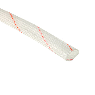 Harfington Uxcell Fiberglass Sleeve 10mm I.D. PVC Insulation Tubing 1500V Tube Adjustable Sleeving Pipe 125 Degree Centigrade Cable Wrap Wire 750mm 2.46ft White and Red