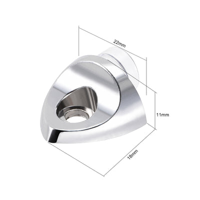 Harfington Uxcell Shelf Support Pegs Glass Bracket Zinc Alloy Nail Panel Pallet Holder 22mmx18mmx11mm, 10pcs