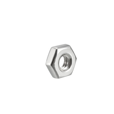 Harfington Uxcell 2 4 6 8- 304 Stainless Steel Hexagon Hex Nut Silver Tone 100pcs