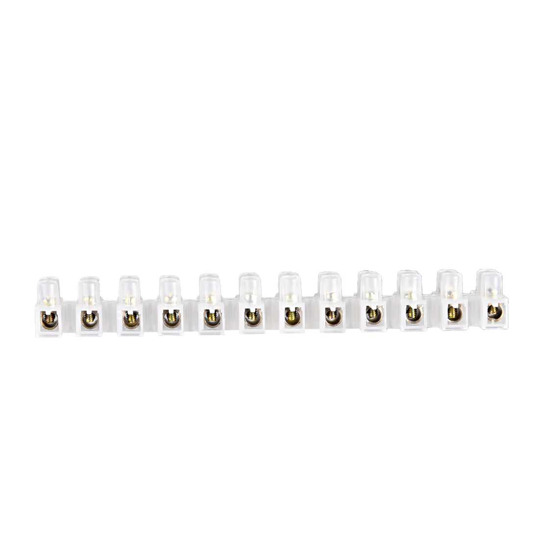 uxcell Uxcell Terminal Block , Screw Terminal Barrier Strip, 10A 12 Position Dual Row Type H Wire Connector 2pcs