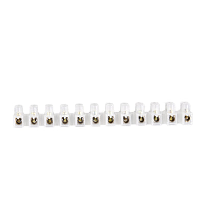 Harfington Uxcell Terminal Block , Screw Terminal Barrier Strip, 10A 12 Position Dual Row Type H Wire Connector 2pcs