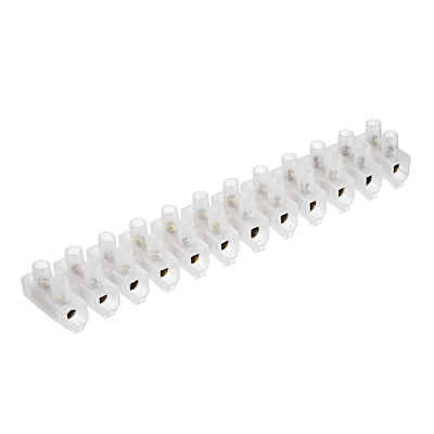 Harfington Uxcell Terminal Block , 60A 12 Position Dual Row Type U Wire Connector Screw Terminal Barrier Strip , Pack of 1
