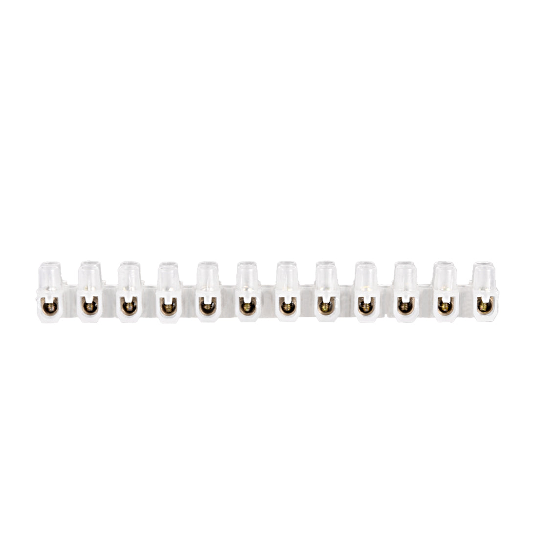 uxcell Uxcell Terminal Block , 5A 12 Position Dual Row Type U Wire Connector Screw Terminal Barrier Strip , Pack of 5