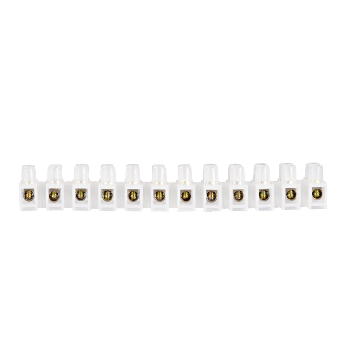 uxcell Uxcell Terminal Block , 20A 12 Position Dual Row Type H PE Wire Connector Screw Terminal Barrier Strip , Pack of 5