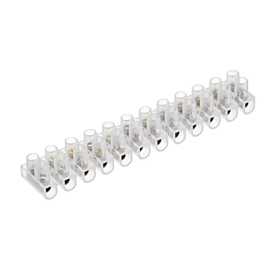 uxcell Uxcell Terminal Block , 3A 12 Position Dual Row Type U Wire Connector Screw Terminal Barrier Strip , Pack of 10
