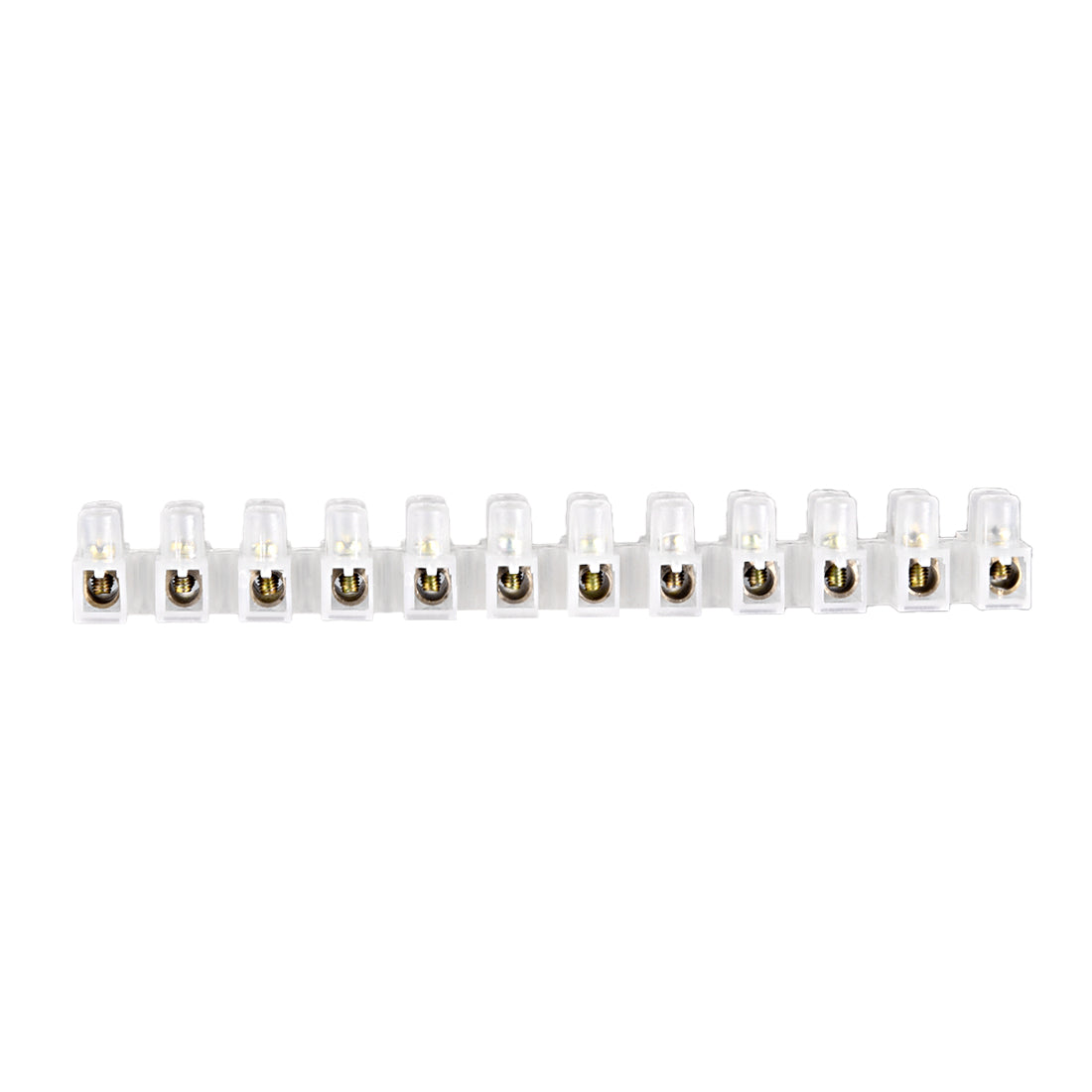 uxcell Uxcell Terminal Block , 10A 12 Position Dual Row Type H Wire Connector Screw Terminal Barrier Strip , Pack of 1