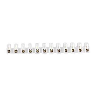 Harfington Uxcell Terminal Block , 10A 12 Position Dual Row Type H Wire Connector Screw Terminal Barrier Strip , Pack of 1