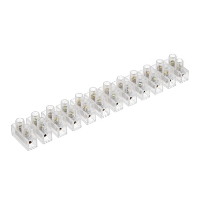 uxcell Uxcell Terminal Block , 10A 12 Position Dual Row Type H Wire Connector Screw Terminal Barrier Strip , Pack of 1