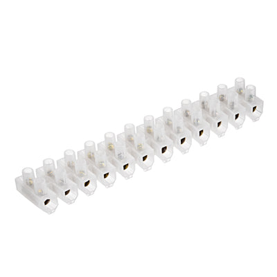 Harfington Uxcell Terminal Block , 60A 12 Position Dual Row Type U Wire Connector Screw Terminal Barrier Strip , Pack of 10
