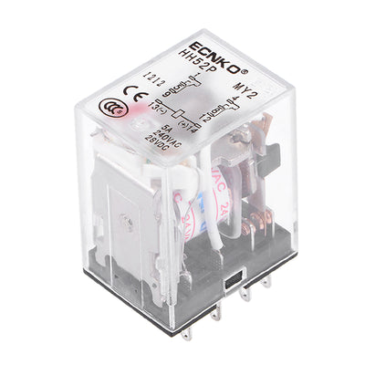 Harfington Uxcell HH52P AC 24V Coil DPDT 8 Pins Electromagnetic Power Relay Red LED