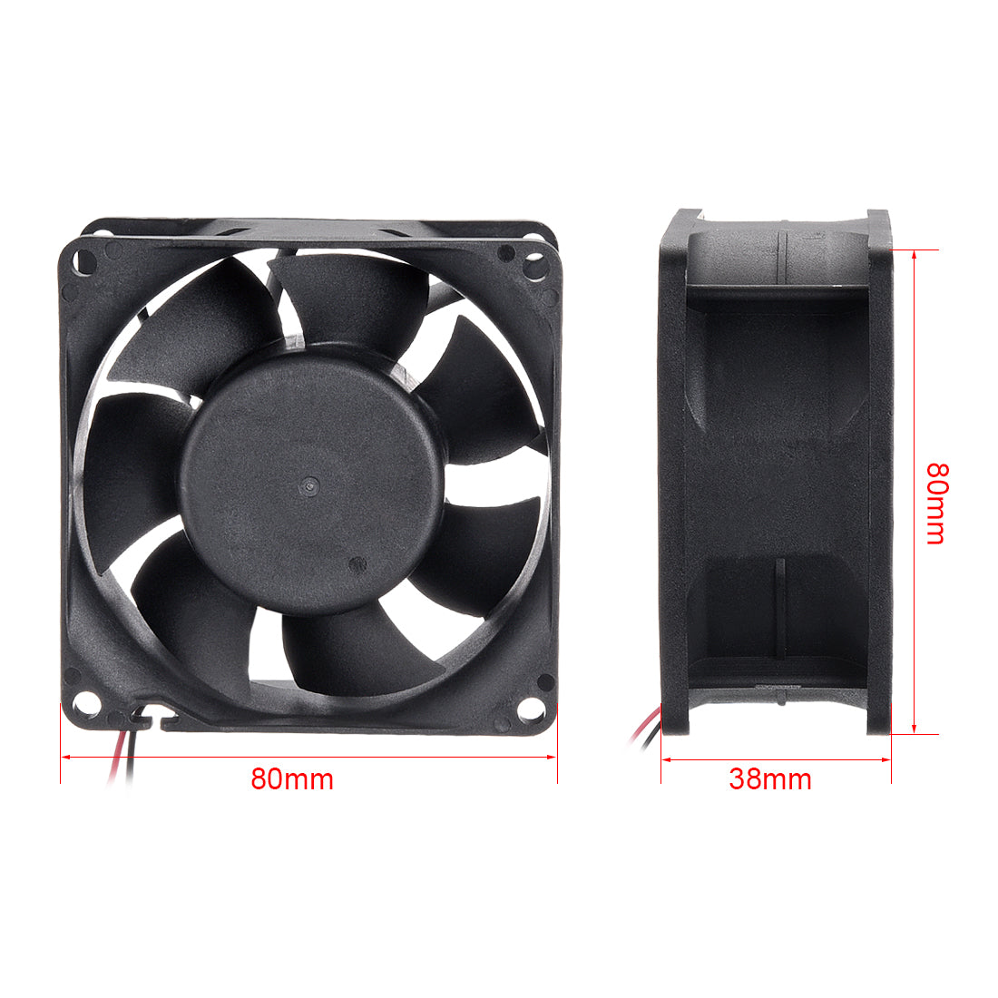 uxcell Uxcell SNOWFAN Authorized 80mm x 80mm x 38mm 48V Brushless DC Cooling Fan #0335