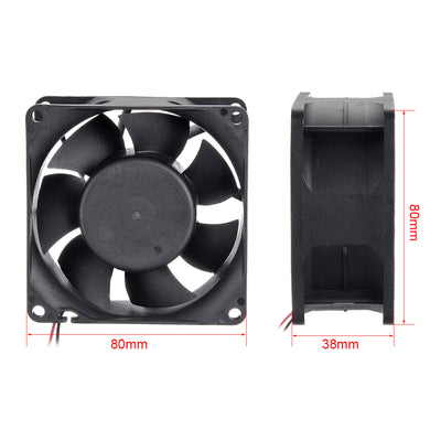 Harfington Uxcell SNOWFAN Authorized 80mm x 80mm x 38mm 48V Brushless DC Cooling Fan #0335