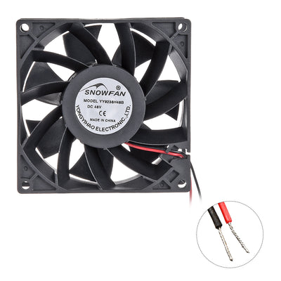 Harfington Uxcell SNOWFAN Authorized 92mm x 92mm x 38mm 48V Brushless DC Cooling Fan #0336