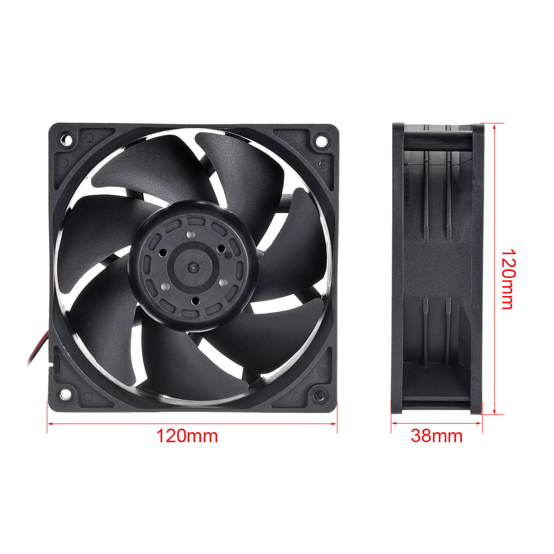 uxcell Uxcell SNOWFAN Authorized 120mm x 120mm x 38mm 24V Brushless DC Cooling Fan #0344