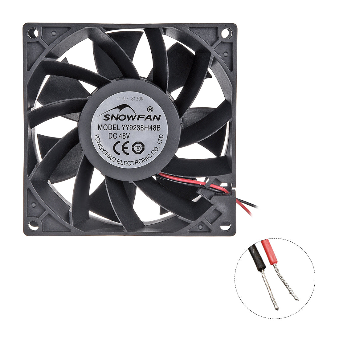 uxcell Uxcell SNOWFAN Authorized 92mm x 92mm x 38mm 48V Brushless DC Cooling Fan