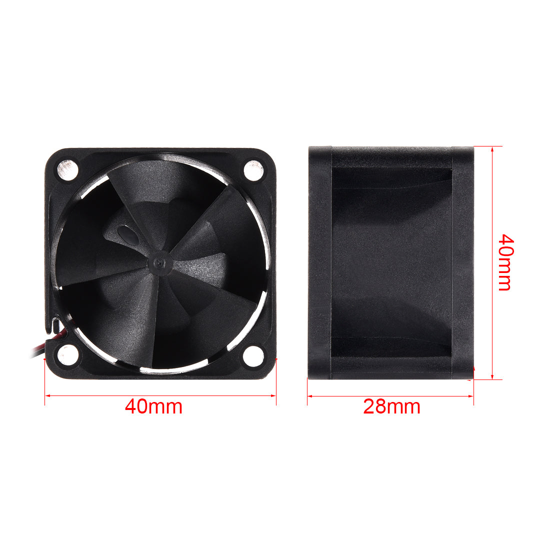 uxcell Uxcell SNOWFAN Authorized 40mm x 40mm x 28mm 24V Brushless DC Cooling Fan #0372