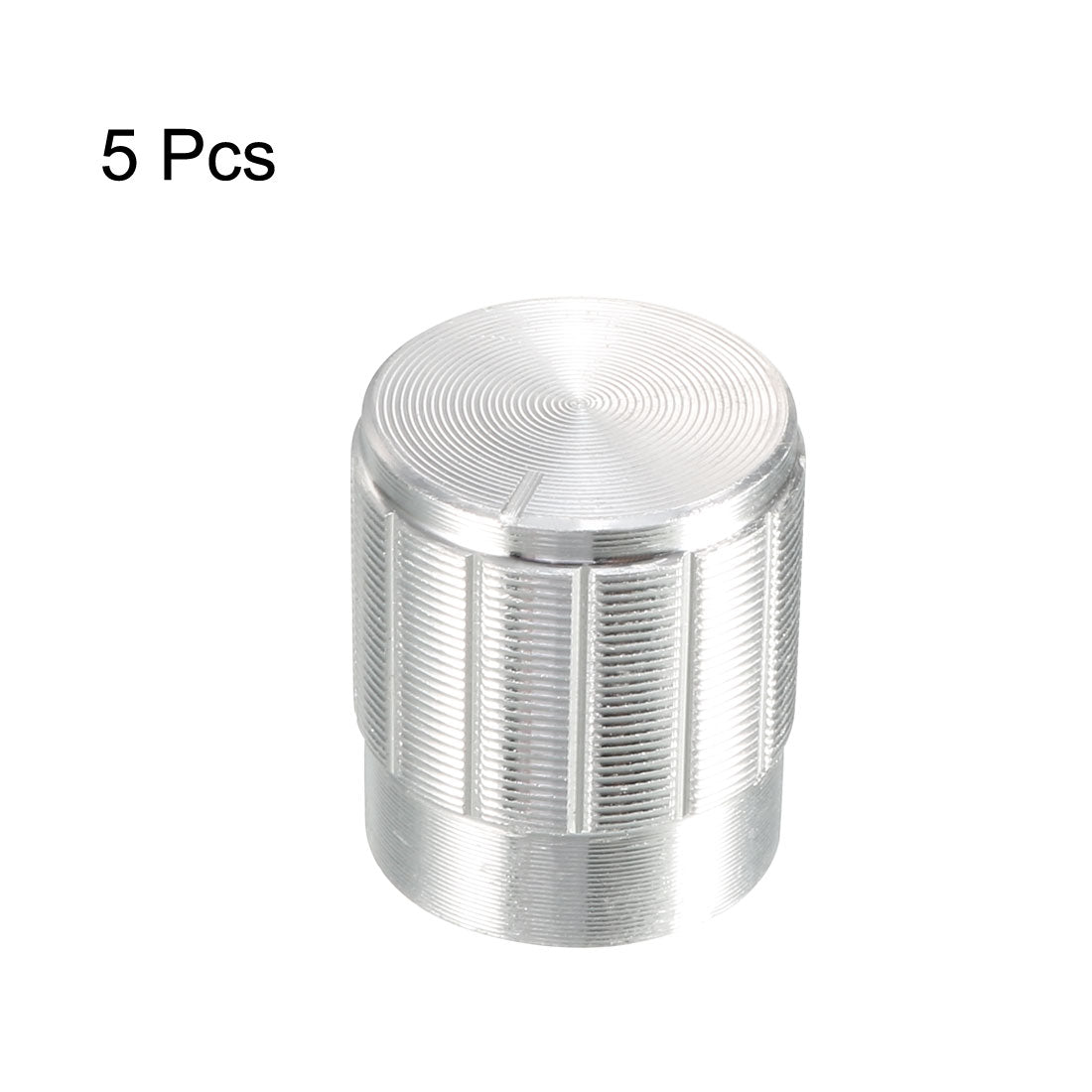 uxcell Uxcell 5Pcs 6mm Insert Shaft 16 x 15mm Aluminum Alloy Potentiometer Rotary Knob Pots