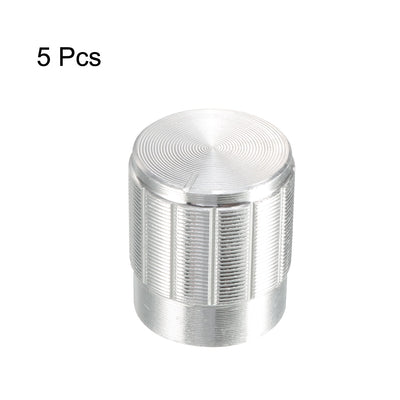Harfington Uxcell 5Pcs 6mm Insert Shaft 16 x 15mm Aluminum Alloy Potentiometer Rotary Knob Pots