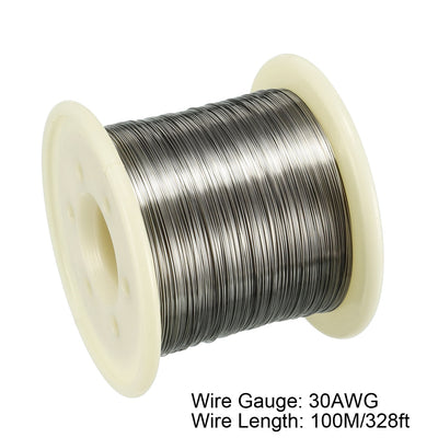 Harfington Uxcell 0.25mm 30AWG Heating Resistor Wire Nichrome Resistance Wires for Heating Elements 328ft