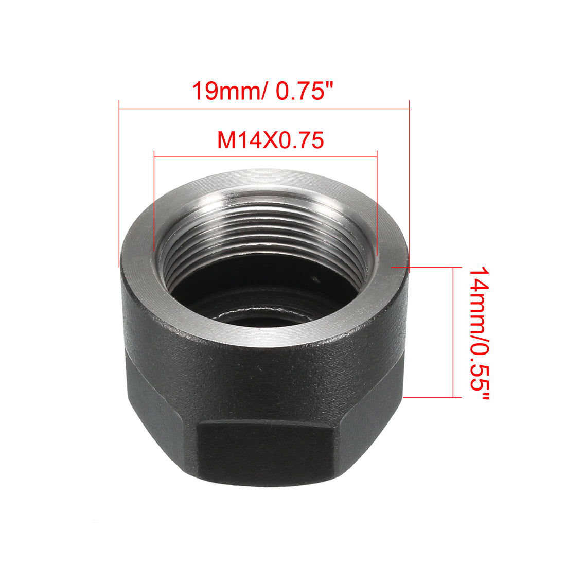 uxcell Uxcell ER11 A Type Collet Clamping Hex Nuts for CNC Milling Chuck Holder Lathe 2 Pcs