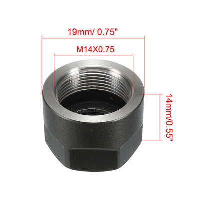 Harfington Uxcell ER11 A Type Collet Clamping Hex Nuts for CNC Milling Chuck Holder Lathe 2 Pcs