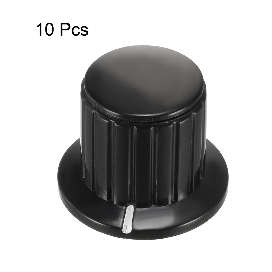 uxcell Uxcell 10Pcs 6mm Insert Shaft 25x19.5mm Plastic Potentiometer Rotary Knob Pots