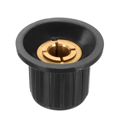 Harfington Uxcell 10Pcs 6mm Insert Shaft 25x19.5mm Plastic Potentiometer Rotary Knob Pots