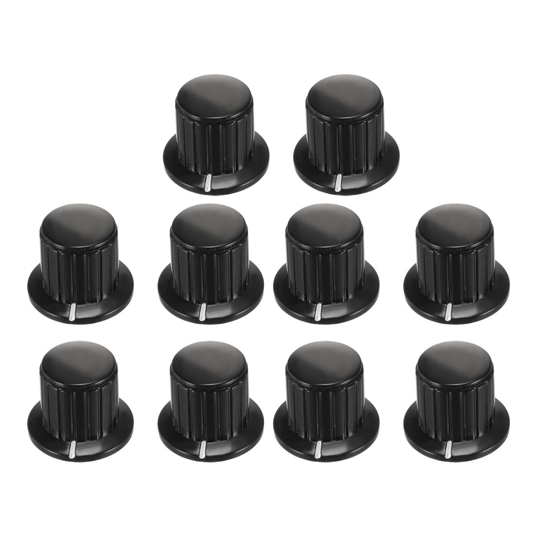 Boutons Rotatifs Potentiomètre - Lot De 2, Diamètre 25 Mm, Hauteur 19,5 Mm, Axe 6 Mm, Couleur Gris