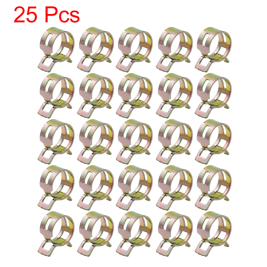 Harfington 25pcs 11.5mm Car Fuel Line Spring Clips Water Pipe Air Tube Clamps Hose Fastener