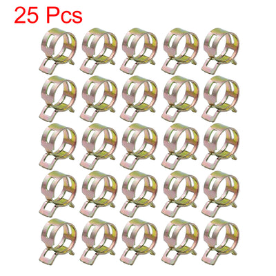 Harfington 25pcs 12.5mm Car Fuel Line Spring Clips Water Pipe Air Tube Clamps Hose Fastener