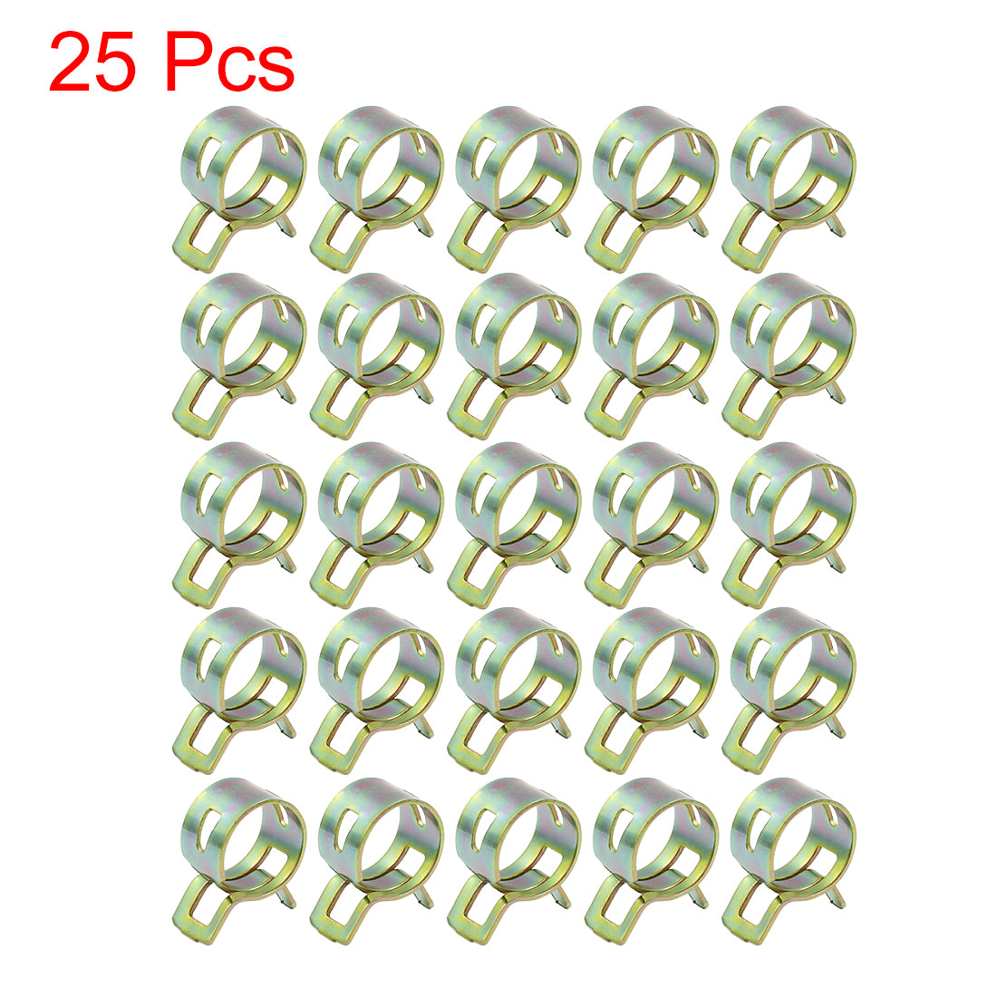 Harfington 25pcs 13mm Car Fuel Line Spring Clips Water Pipe Air Tube Clamps Hose Fastener