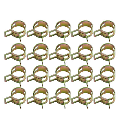 Harfington 20pcs 14mm Car Fuel Line Spring Clips Water Pipe Air Tube Clamps Hose Fastener