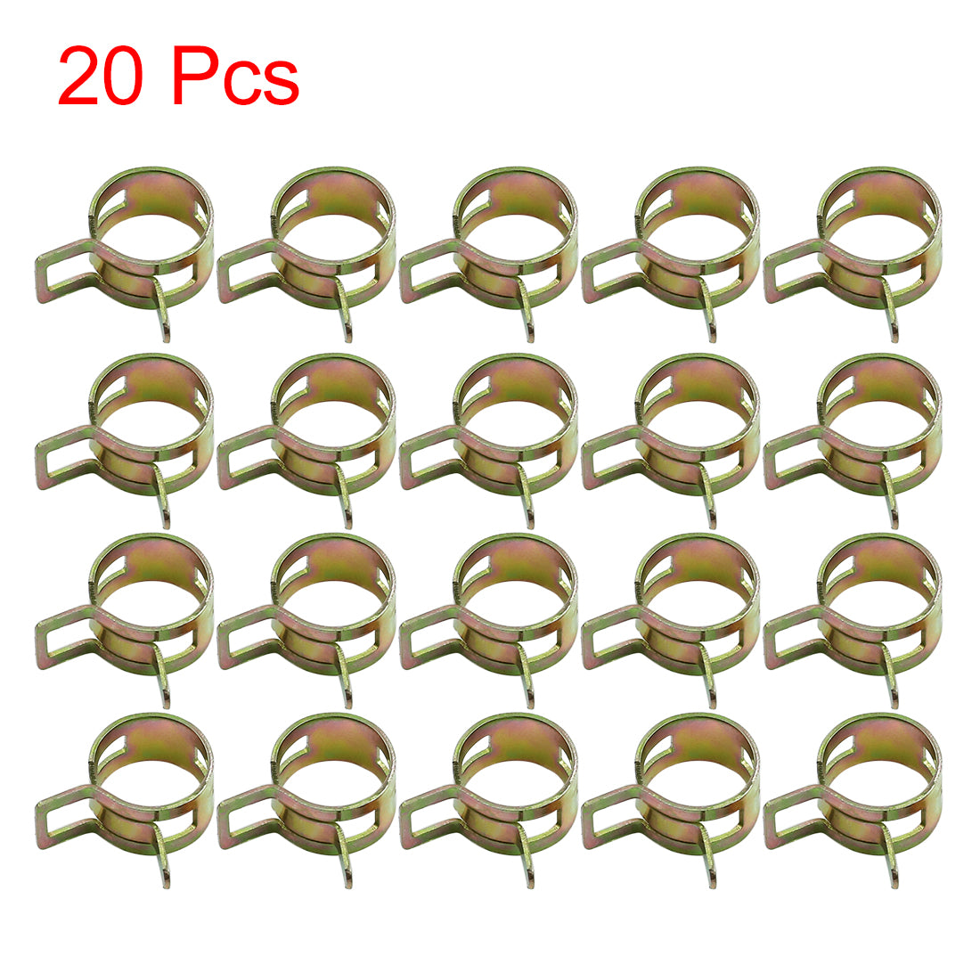 20pcs 15mm Car Fuel Line Spring Clips Water Pipe Air Tube Clamps Hose ...