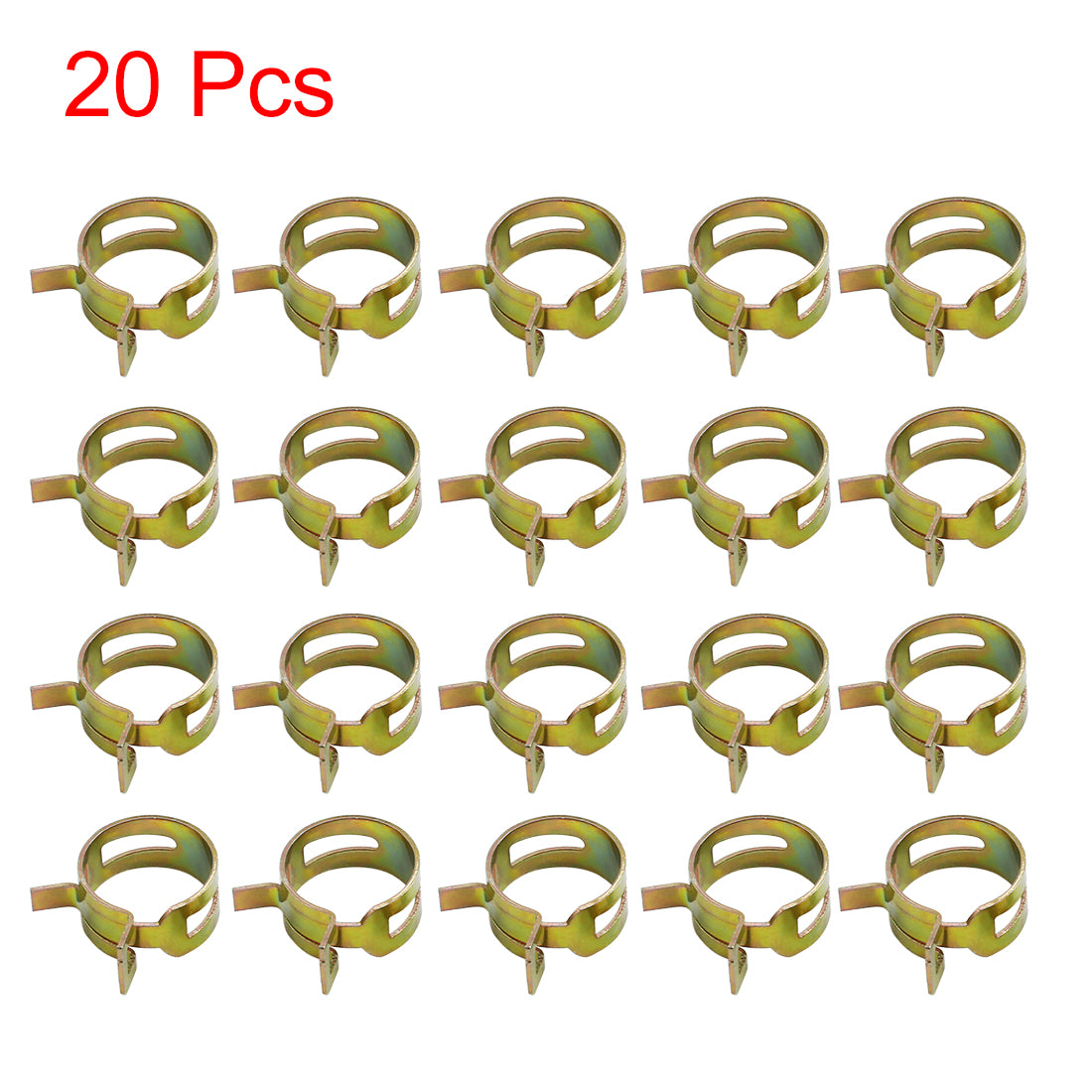 Harfington 20pcs 18mm Car Fuel Line Spring Clips Water Pipe Air Tube Clamps Hose Fastener